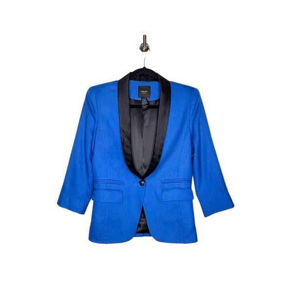 Smythe Shawl-Collar Blazer in Blue Size 8 - Picture 6 of 12